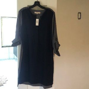 Loft Striped Shirt Dress